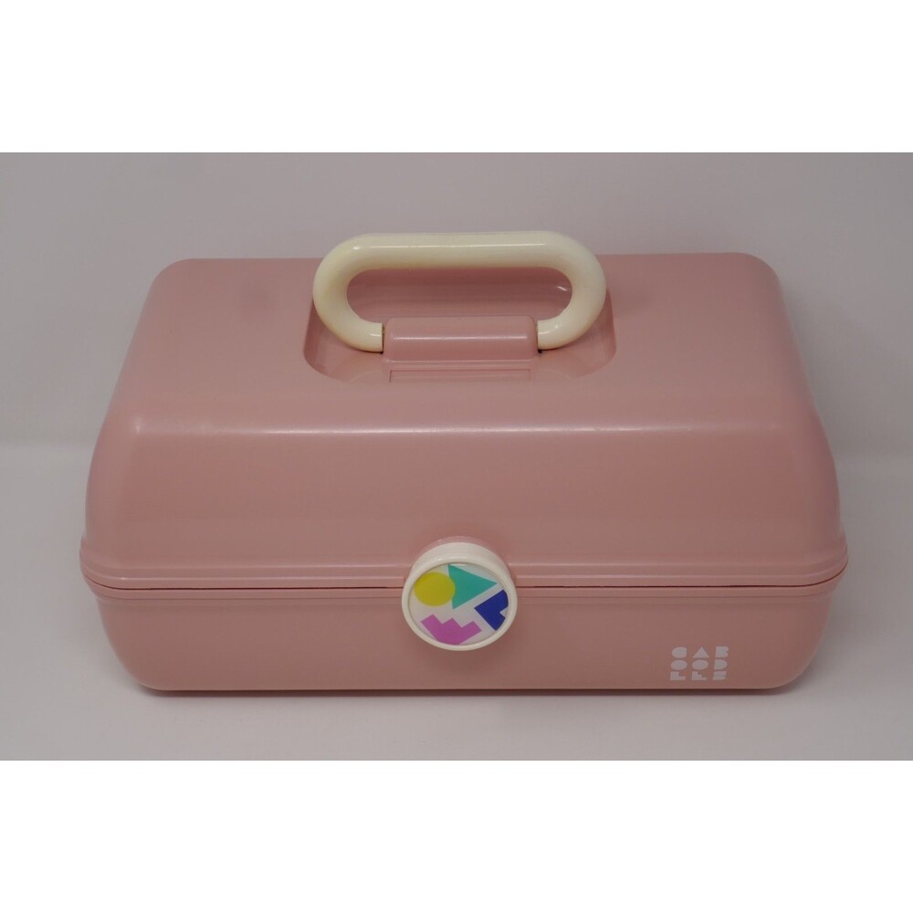 Caboodles On-The-Go-Girl Classic Retro 90's Pink Cosmetic Case #5626 USA